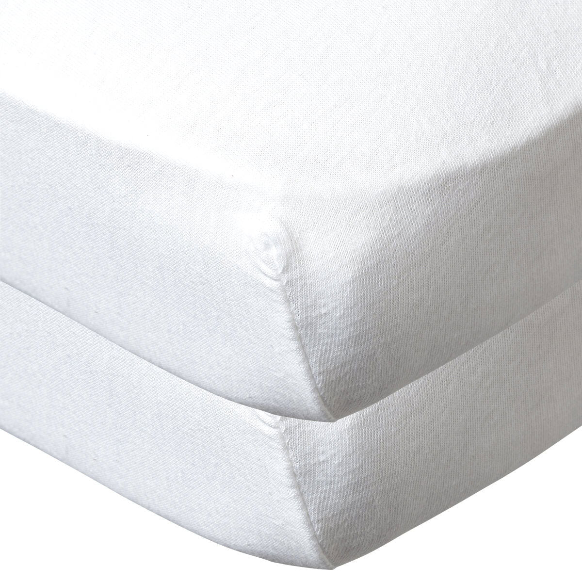 Lot de 2 draps housse 70x140x17 cm bio - Blanc x2 - BB Malin