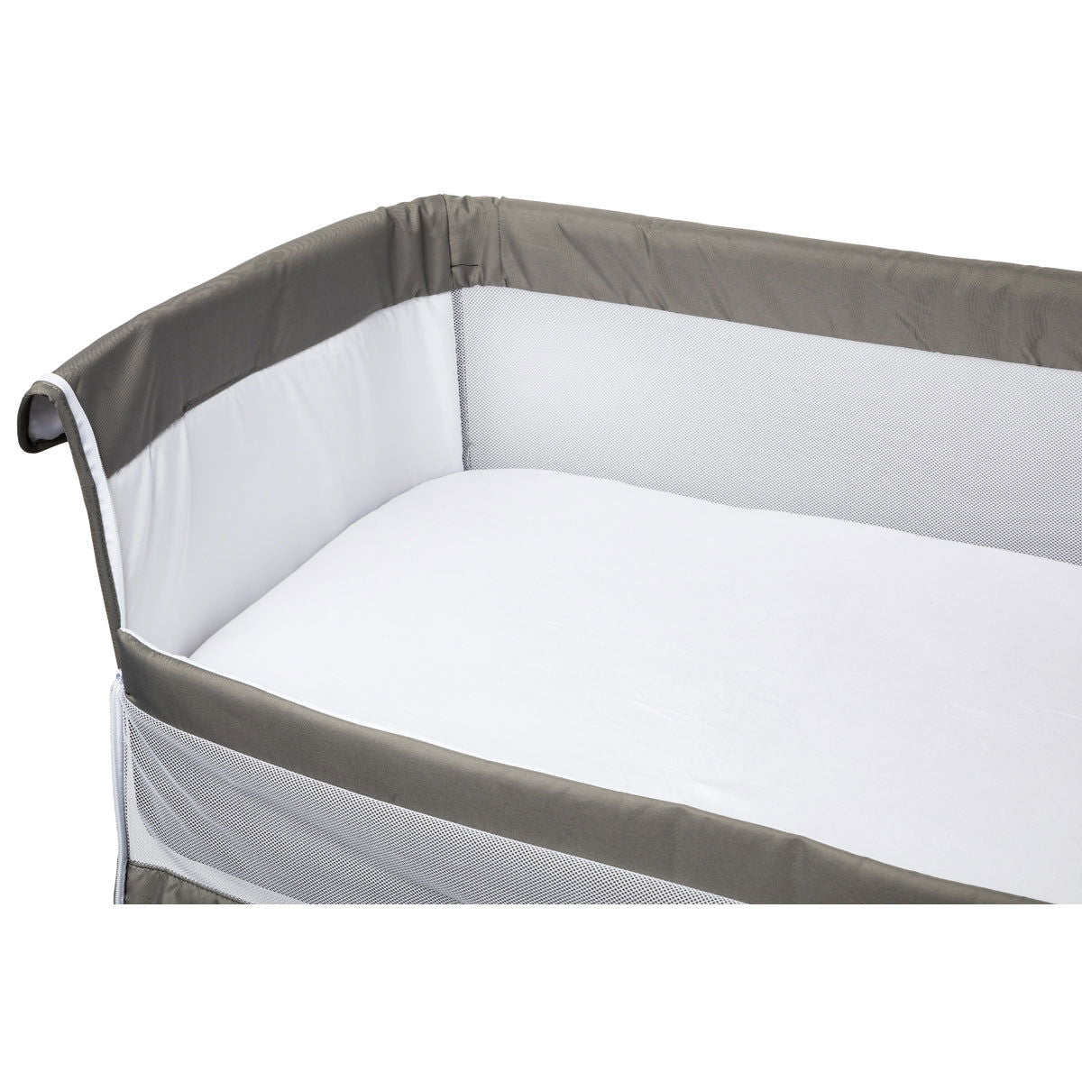 Lot de 2 draps housse berceau 83x50 cm bio - Blanc Gris - BB Malin
