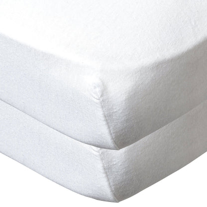 Lot de 2 draps housse en coton 60x120 cm - Blanc - BB Malin