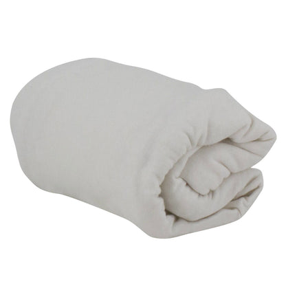 Lot de 2 draps housse en coton 60x120 cm Blanc + turquoise - 