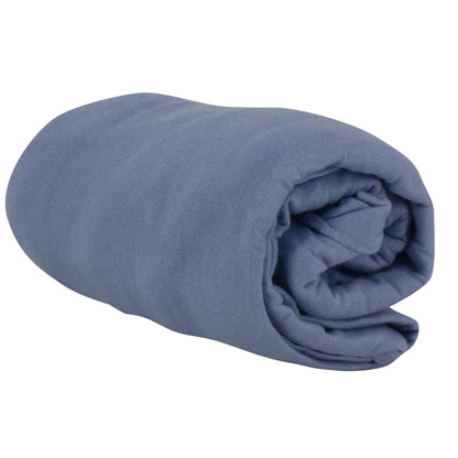 Lot de 2 draps housse en coton 70x140 cm - Blanc/Bleu Layette - BB Malin