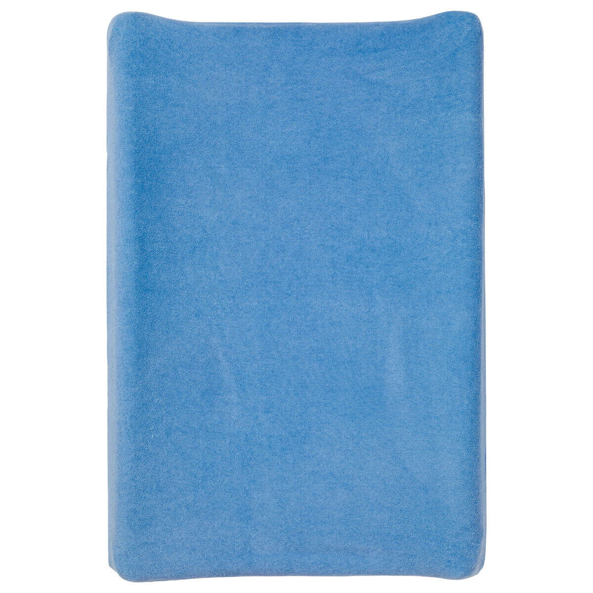 Lot de 2 housses de matelas à langer en éponge 50x70 cm - Blanc + Bleu jean - 