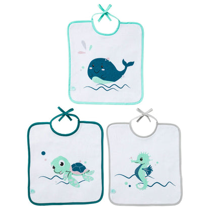 Lot de 3 bavoirs Marin - 6 mois - Bio - BB Malin