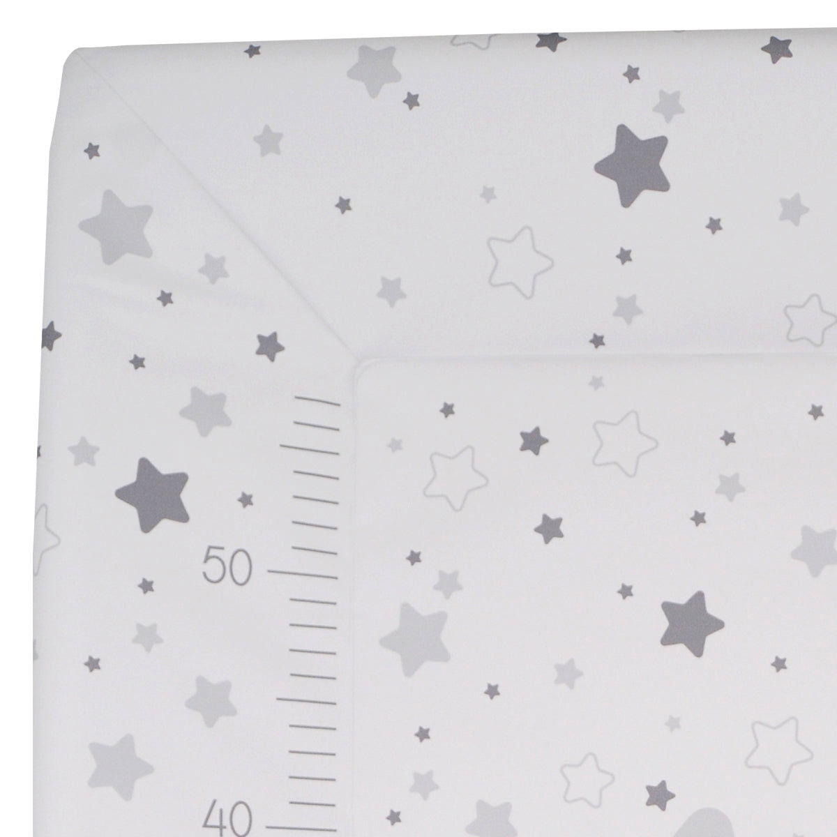 Matelas à langer Luxe 50x70 cm Etoiles grises + toise - 