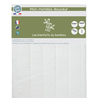 Matelas lit Douceur 24kg/m3 - 70x140 cm - BB Malin