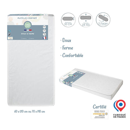 Matelas lit confort 60x120 cm - 24kg/m3 - BB Malin