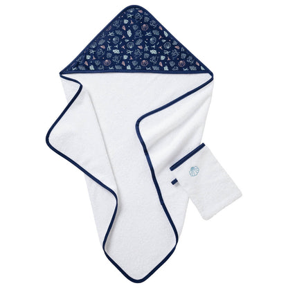 Parure de bain bébé en éponge 70x70 cm - Seaside Romance - 