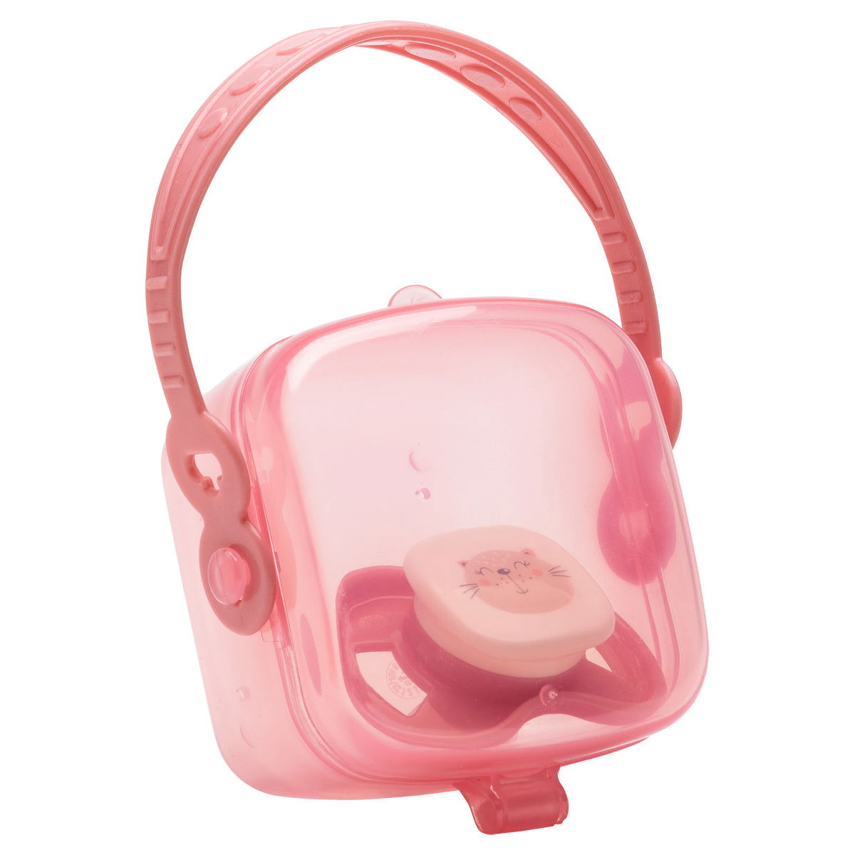 Sucette + range-sucette Chat rose - 