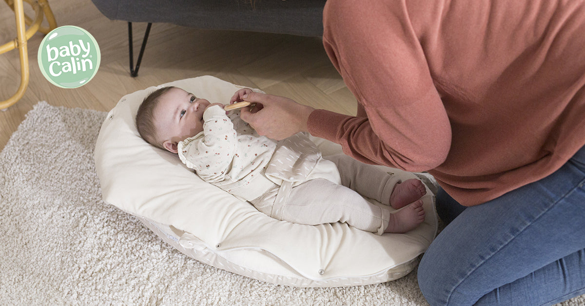 Charger la vidéo : Coussin d'allaitement évolutif BabySwitch Babycalin